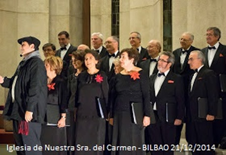 componentes del coro:Jes s Juan Perez, M  Luz Ca avate, Alfonso Ruiz de Azua, Loli Suarez, Jer nimo Prior, Javier Emparan, Marisa Hidalgo, Javier del Hiero, Marga Fradua, M  Jos  Nogal, Jose Ram n Marquiegui y Santi Ercoreca.